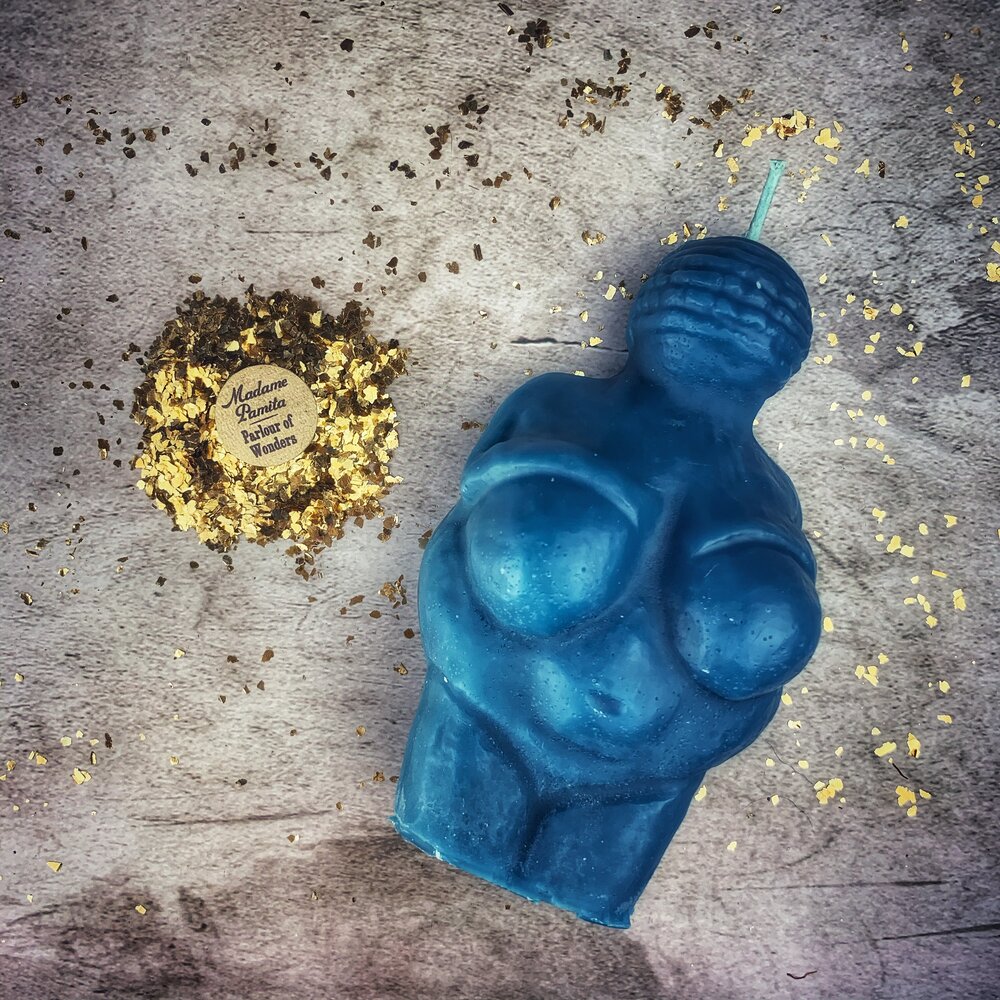 Beeswax Goddess of Willendorf Spell Candle