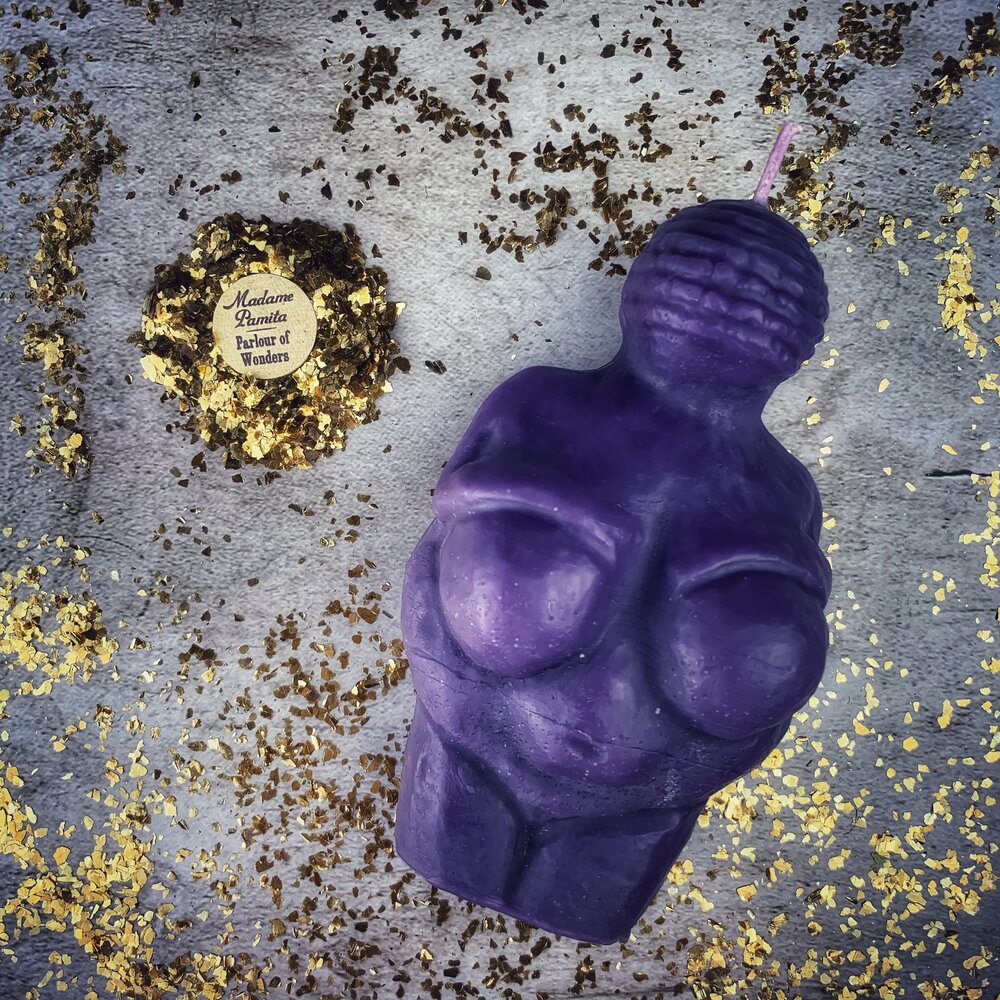 Beeswax Goddess of Willendorf Spell Candle