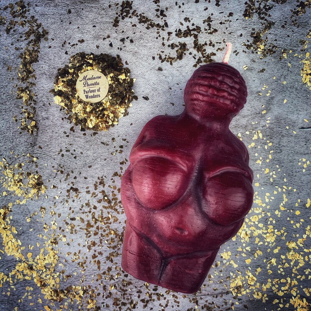 Beeswax Goddess of Willendorf Spell Candle