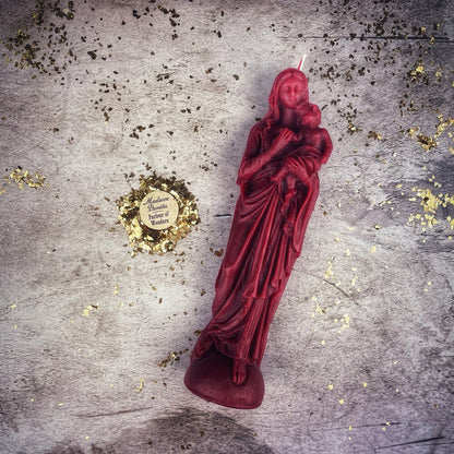 Beeswax Mother Mary Spell Candle