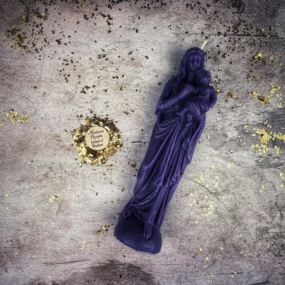 Beeswax Mother Mary Spell Candle