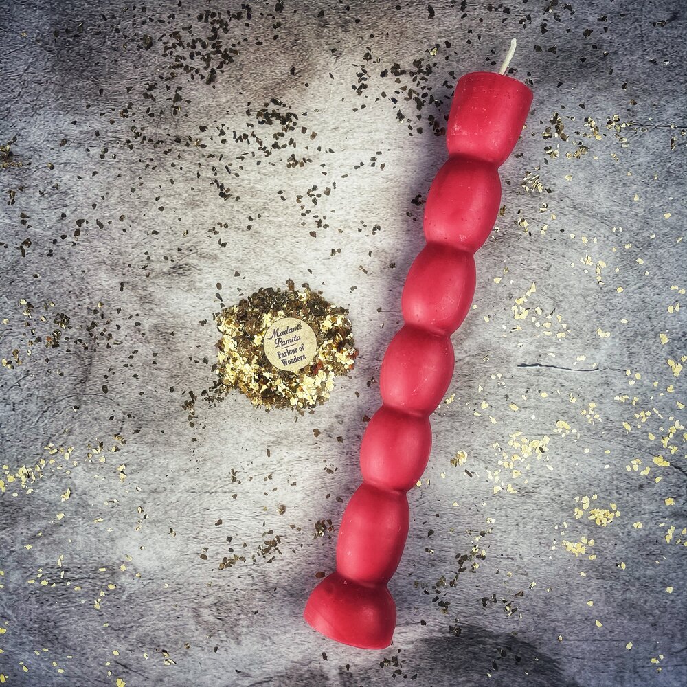 Beeswax Seven Knob Spell Candle