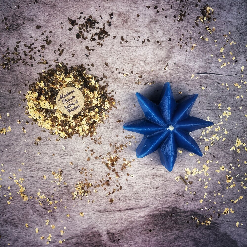 Beeswax Mystic Star Spell Candle