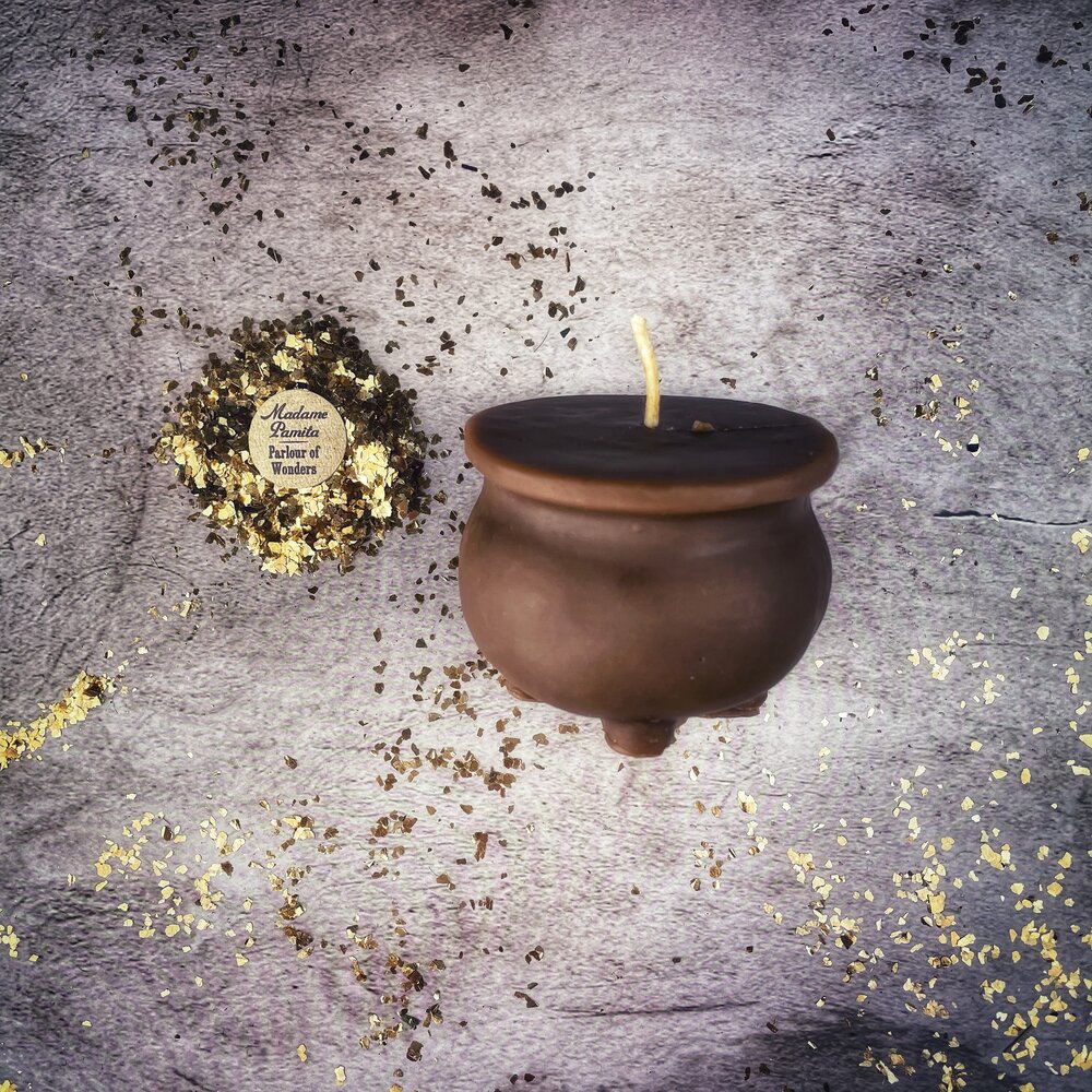 Beeswax Cauldron of Magick Spell Candle