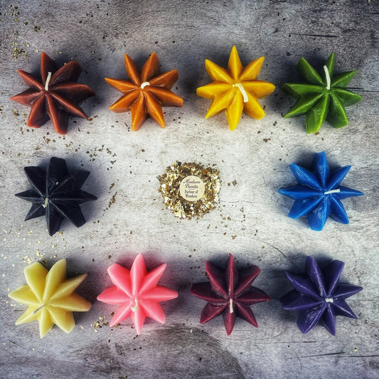 Beeswax Mystic Star Spell Candle