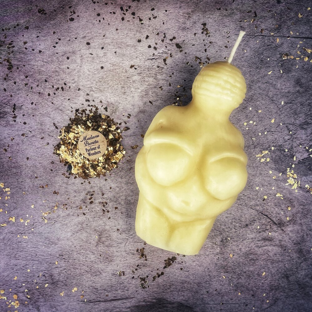 Beeswax Goddess of Willendorf Spell Candle