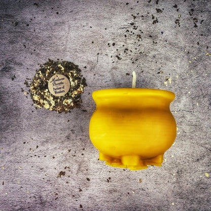 Beeswax Cauldron of Magick Spell Candle