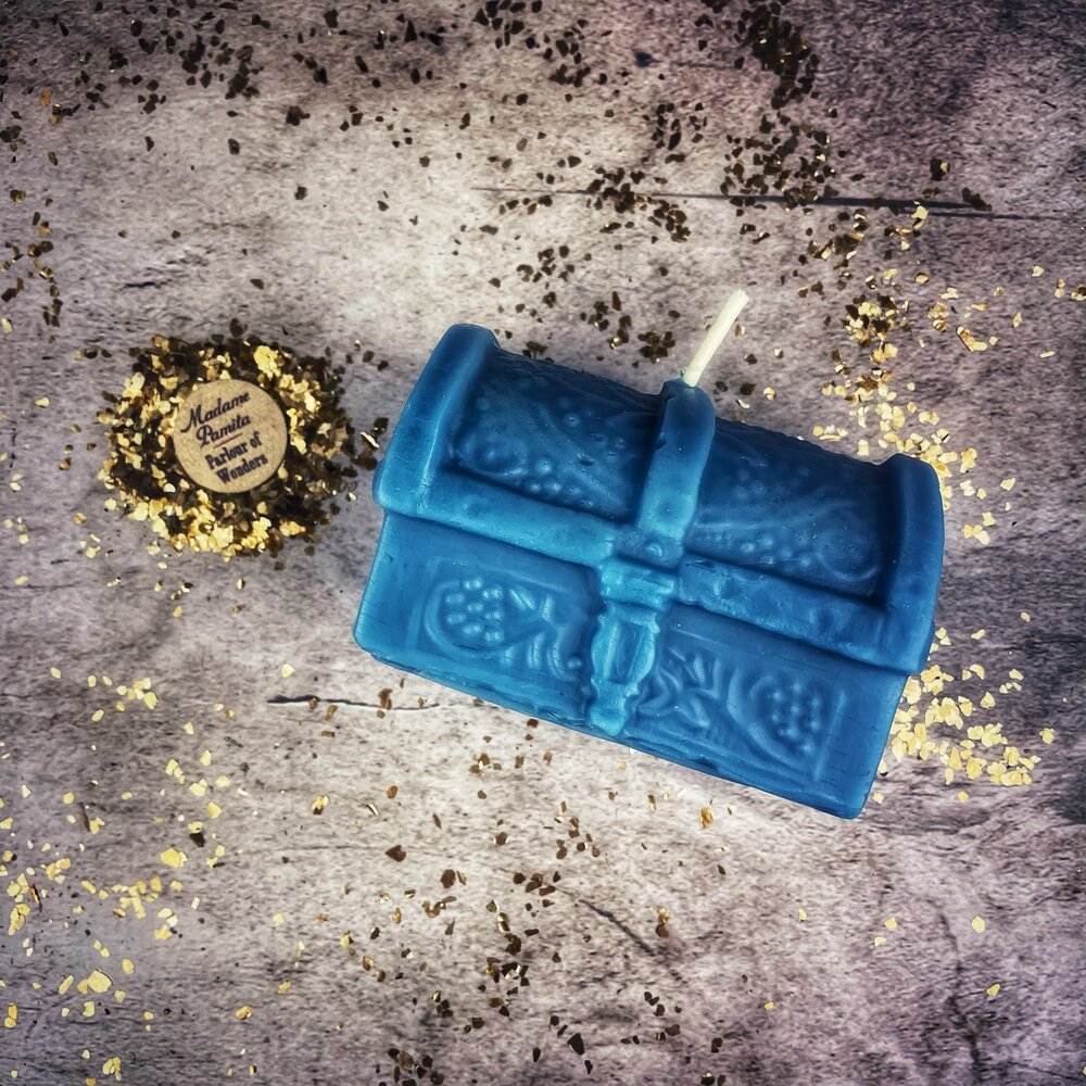Beeswax Treasure Chest Spell Candle
