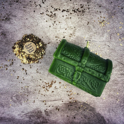 Beeswax Treasure Chest Spell Candle