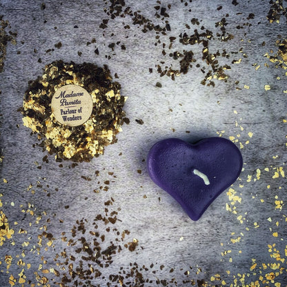Beeswax Mini Heart Spell Candle - Love Influence & Emotional Healing Magic
