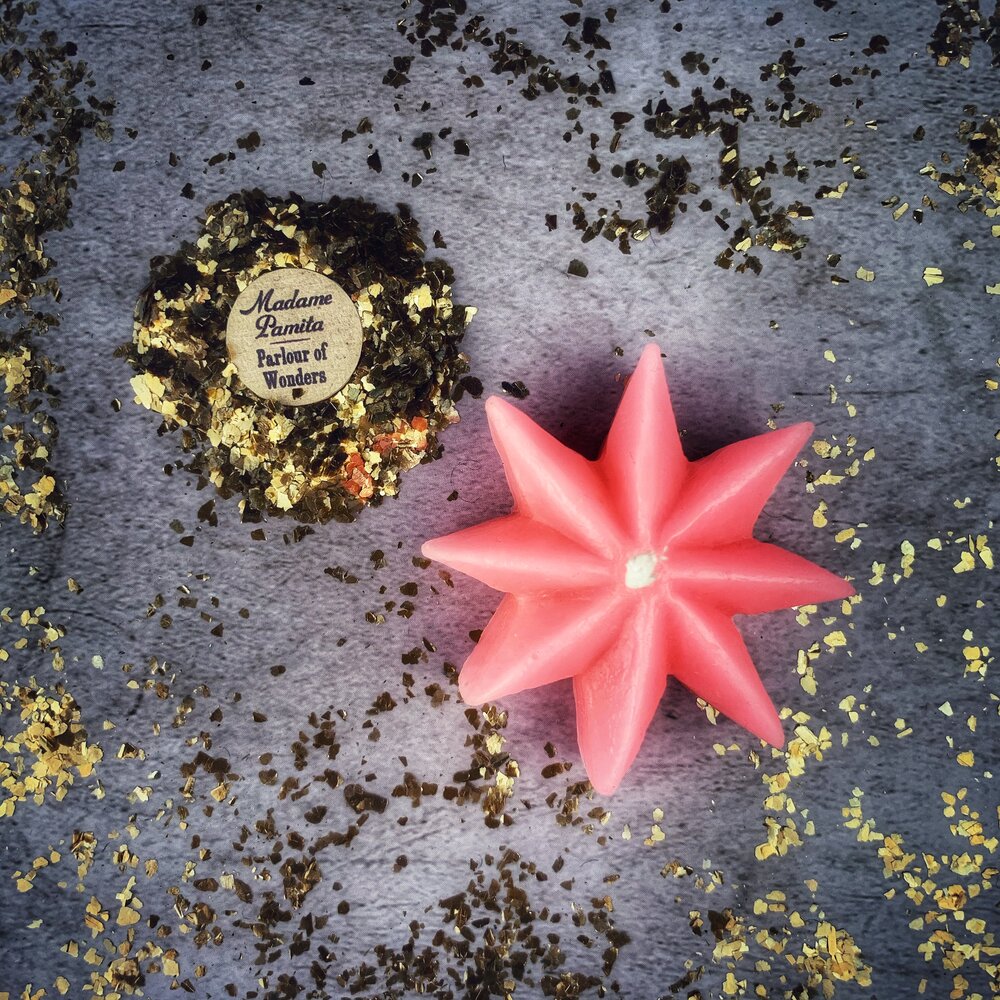 Beeswax Mystic Star Spell Candle