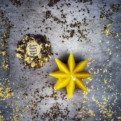 Beeswax Mystic Star Spell Candle