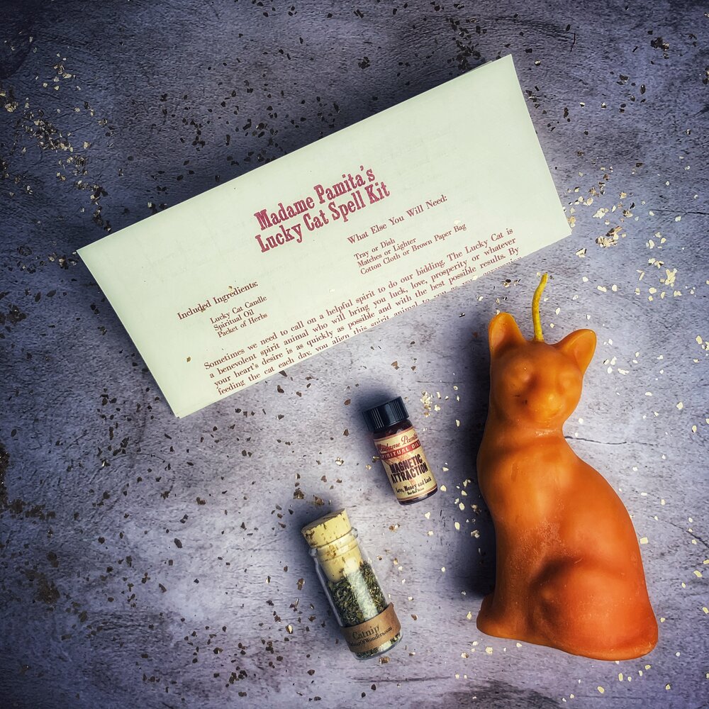 Lucky Cat Candle Spell Kit
