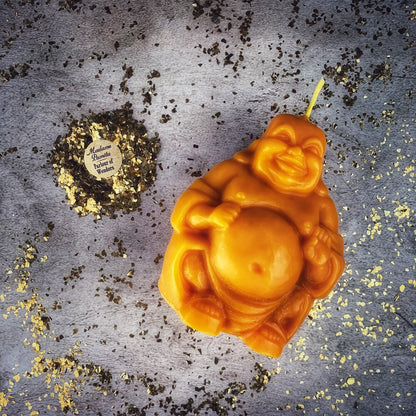Beeswax Laughing Buddha Spell Candle