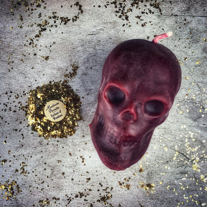 Beeswax Skull Spell Candle - Large