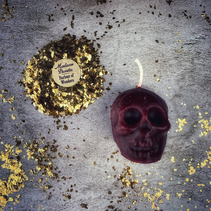 Beeswax Skull Spell Candle - Small