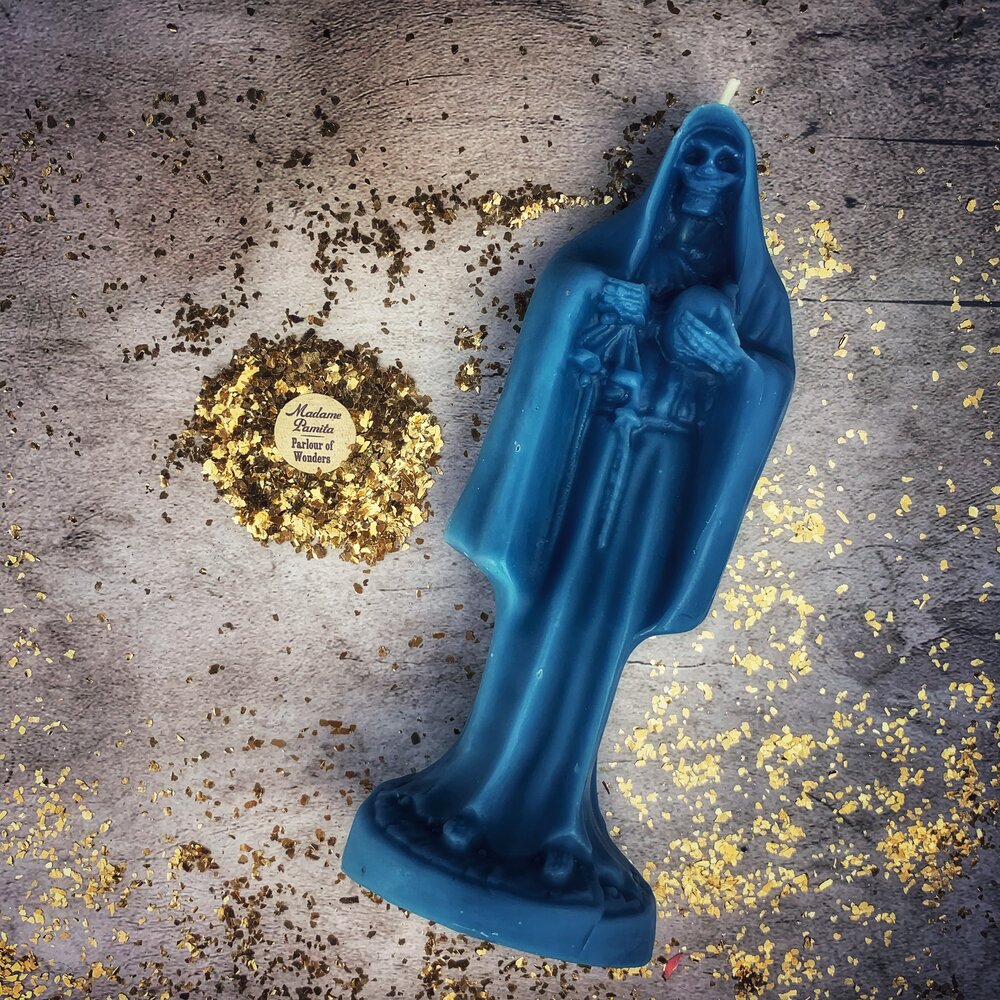 Beeswax Santa Muerte Spell Candle