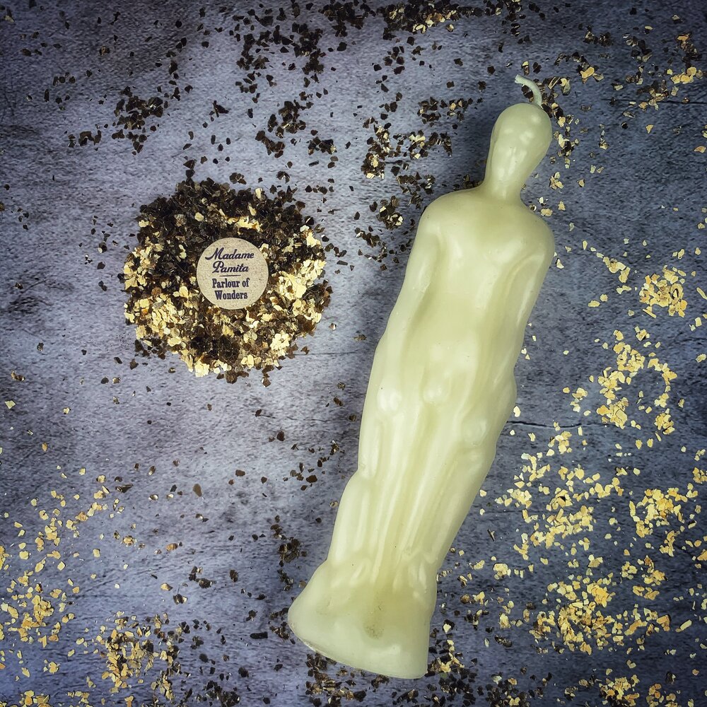 Beeswax Male Figural Spell Candle