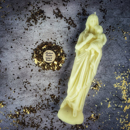 Beeswax Mother Mary Spell Candle