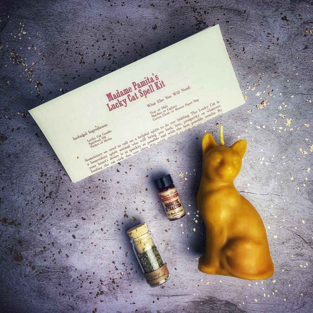 Lucky Cat Candle Spell Kit