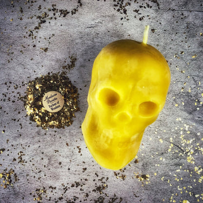 Beeswax Skull Spell Candle - Large