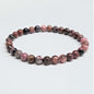 Rhodonite Round Bead Bracelet – 4mm, 6mm, 8mm or 10mm – additional product image