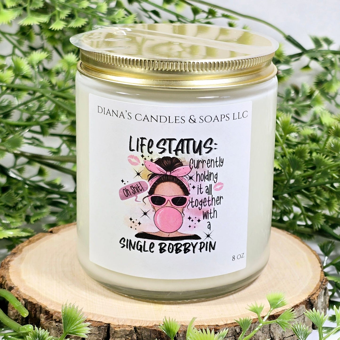 Life Status Natural Soy Candle 8 Oz Clean Burn 30 Hours