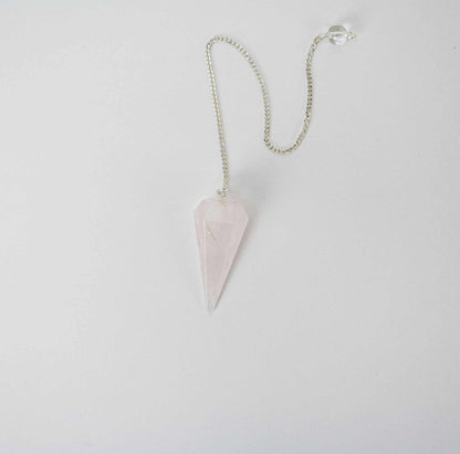 Rose Quartz Healing Pendulum for Love and Compassion