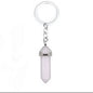Gemstone Point Plated Keychain