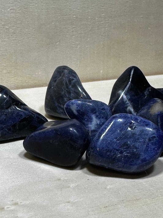 Sodalite Tumbled Stone For Clarity And Intuition - A Grade