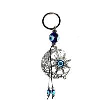 Sun&Moon Evil Eye Keychain