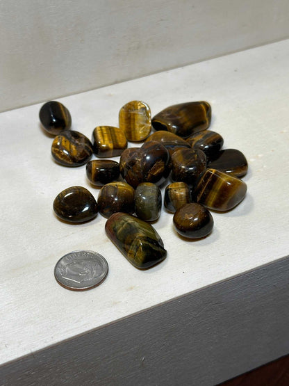 Tiger Eye Tumbled Crystal for Strength and Courage