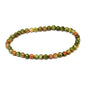 Unakite Round Bead Bracelet - Heart Guardian