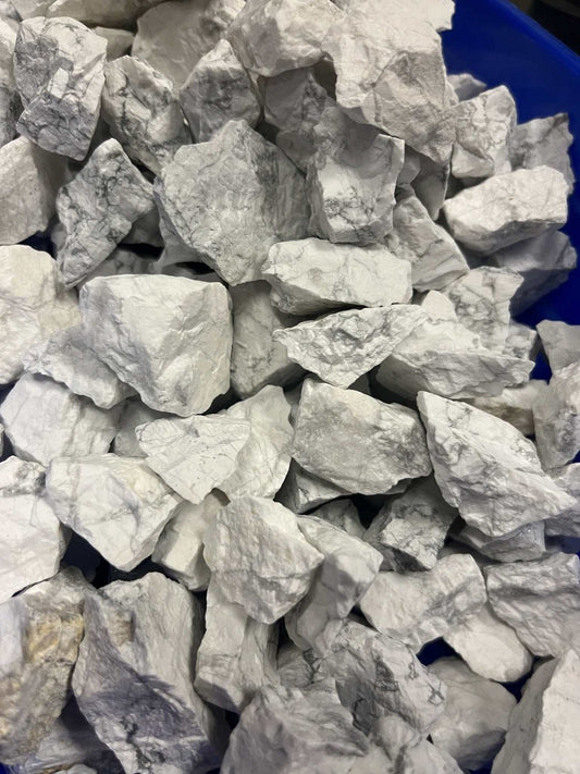 White Howlite Rough Healing Crystal for Peace and Patience