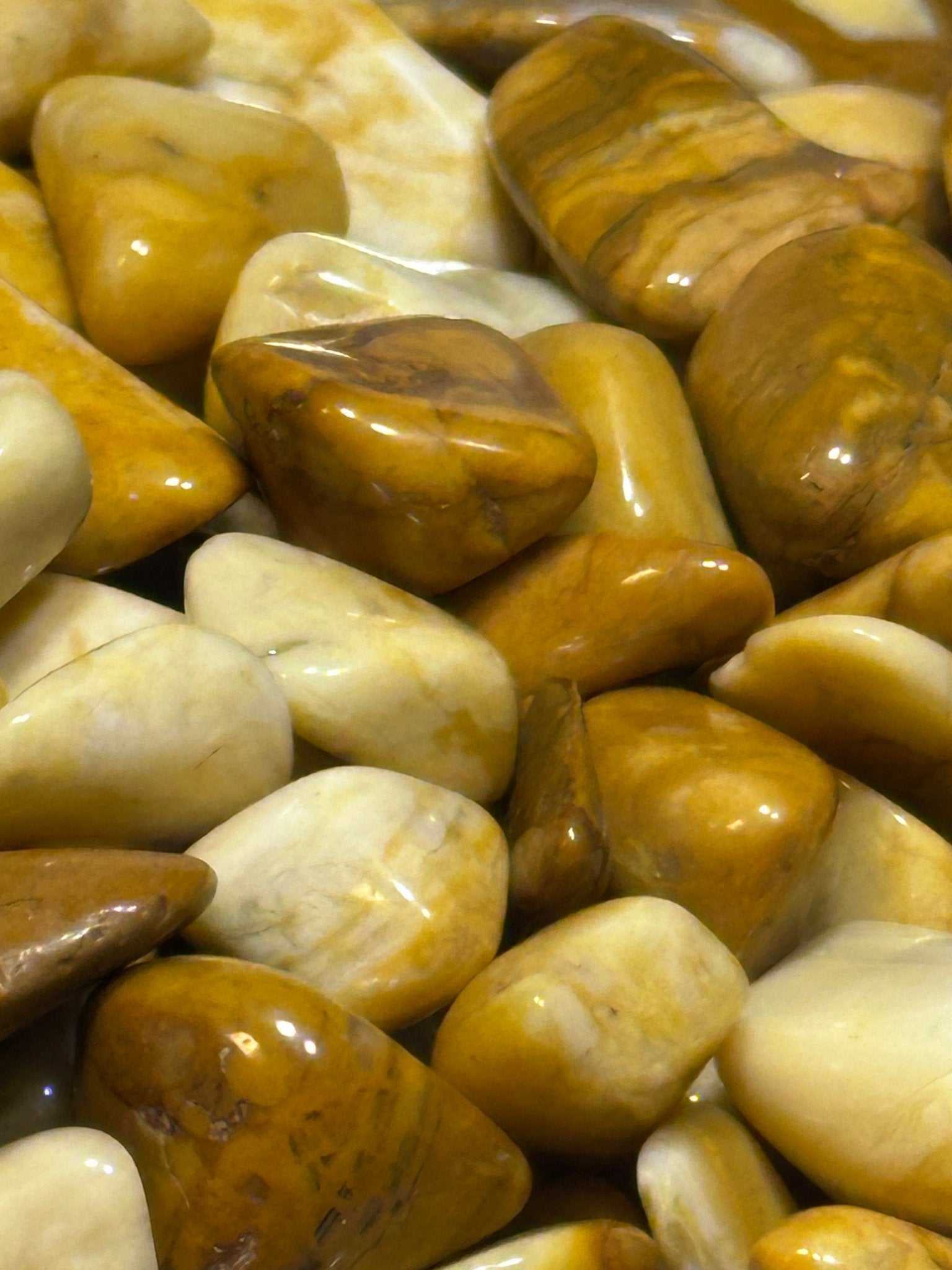 Healing Yellow Jasper Tumbled Stone for Empowerment