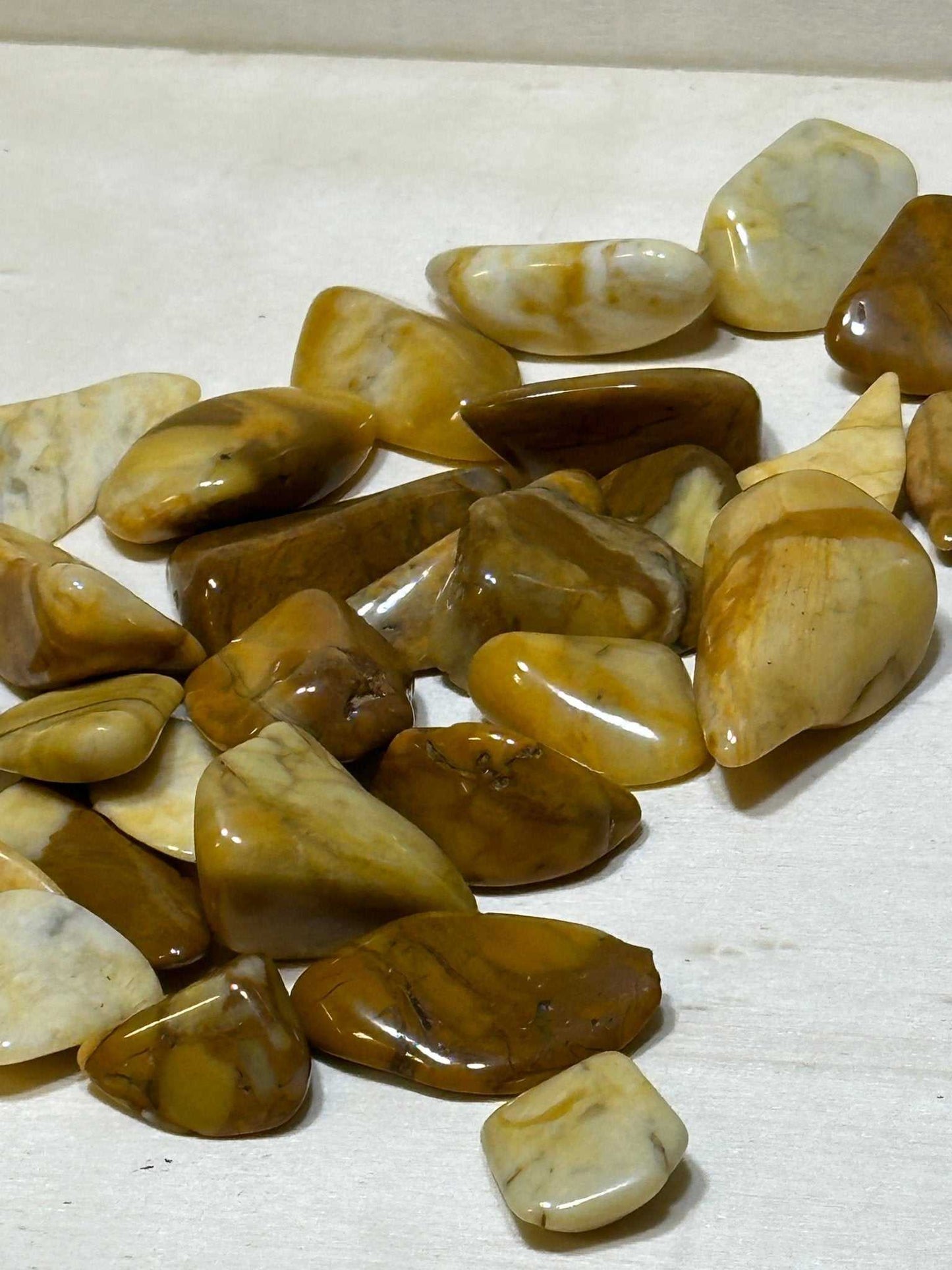 Healing Yellow Jasper Tumbled Stone for Empowerment